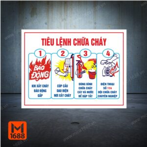 bảng tiêu lệnh chữ cháy, bảng tiêu lệnh pccc